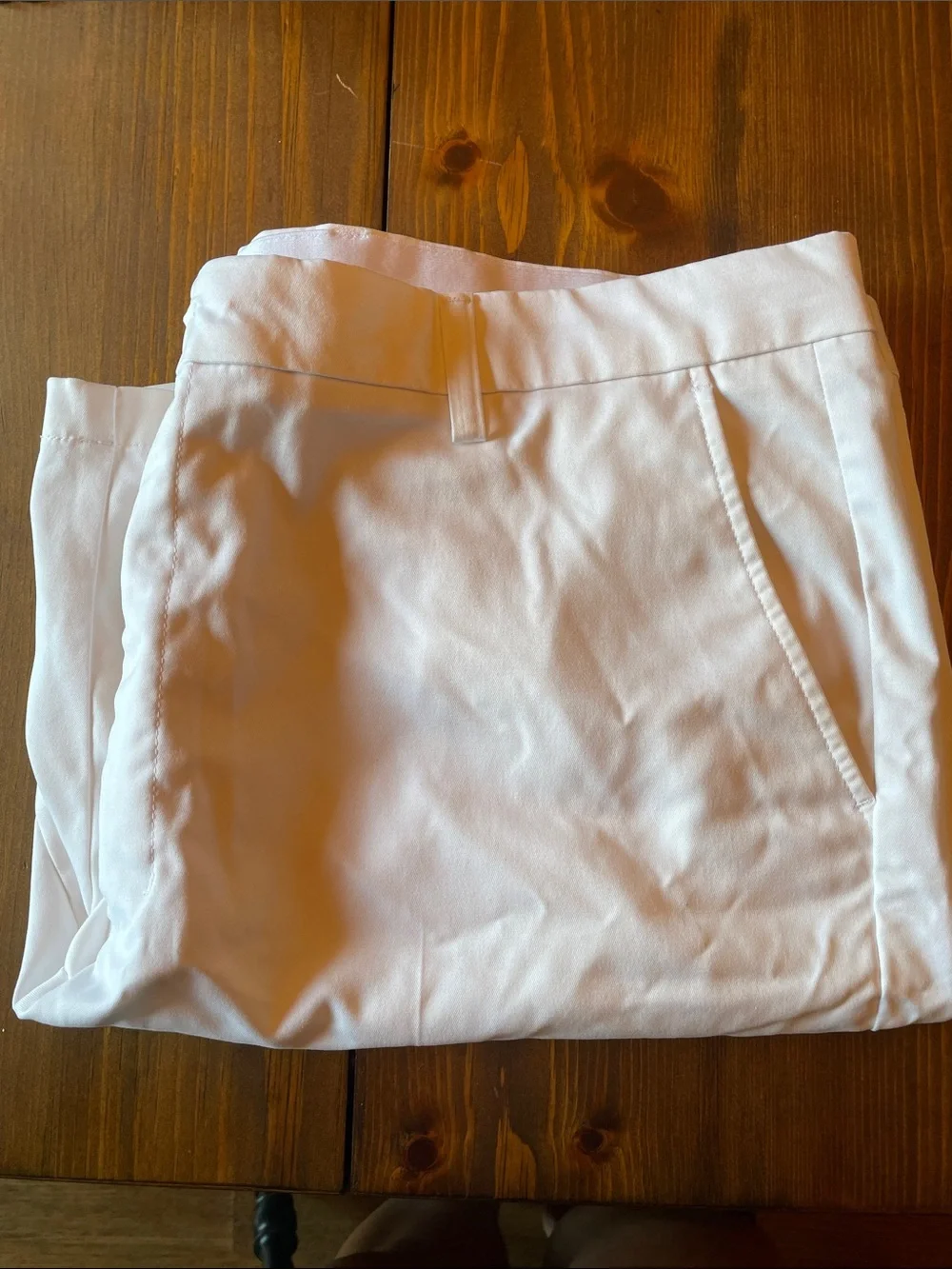 Men's White Stretch Casual Shorts 42